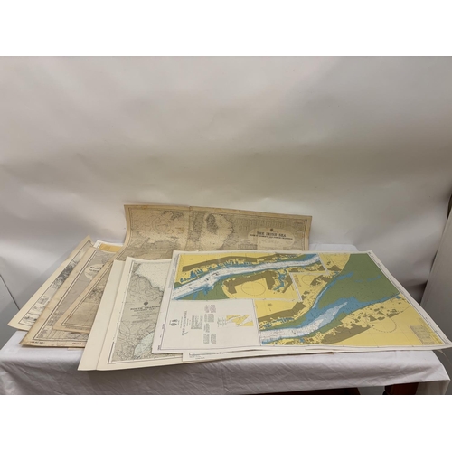 322 - Quantity of sailing charts - Ireland, East Coast and Irish Sea.