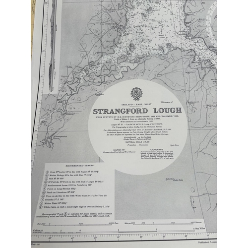 322 - Quantity of sailing charts - Ireland, East Coast and Irish Sea.