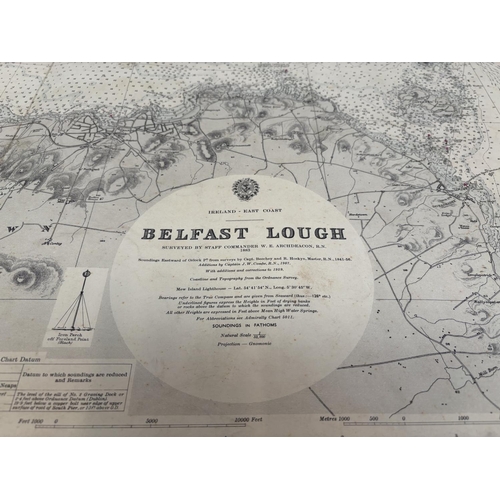 322 - Quantity of sailing charts - Ireland, East Coast and Irish Sea.