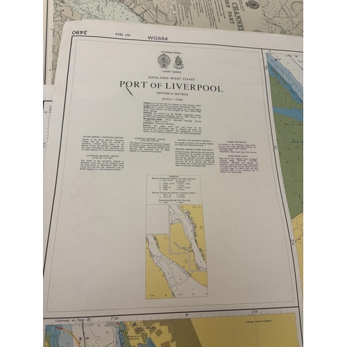 322 - Quantity of sailing charts - Ireland, East Coast and Irish Sea.