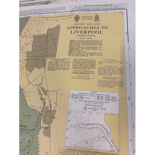 322 - Quantity of sailing charts - Ireland, East Coast and Irish Sea.
