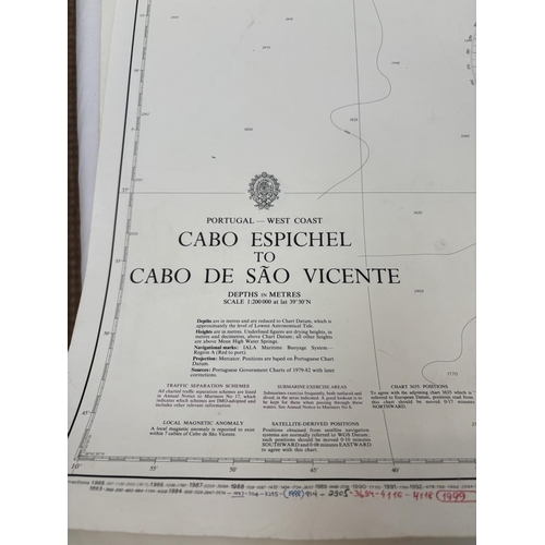 323 - Quantity of sailing charts - Spain & Portugal.
