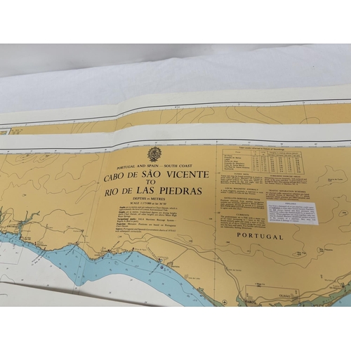 323 - Quantity of sailing charts - Spain & Portugal.