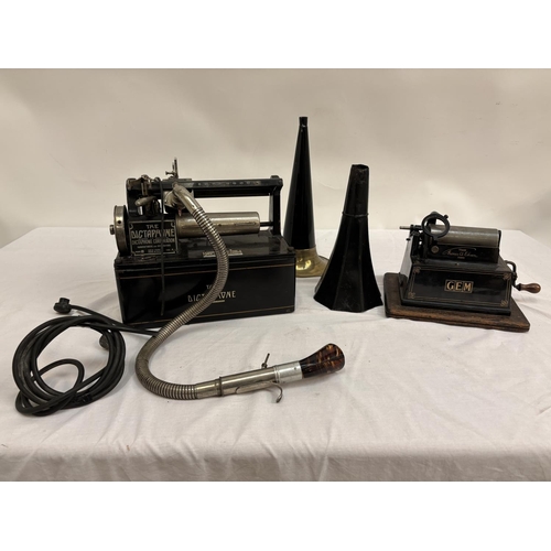 78 - Thomas Edison phonograph and an interesting old dictaphone.