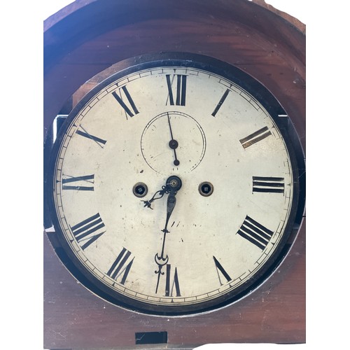 1 - Cork interest - 19th century white dial long cased clock in inlaid mahogany case by Samuel Hynes, Co... 