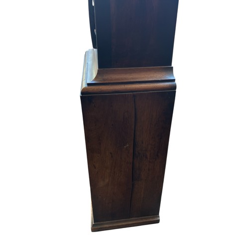 1 - Cork interest - 19th century white dial long cased clock in inlaid mahogany case by Samuel Hynes, Co... 