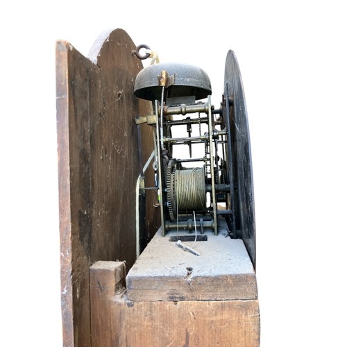 1 - Cork interest - 19th century white dial long cased clock in inlaid mahogany case by Samuel Hynes, Co... 