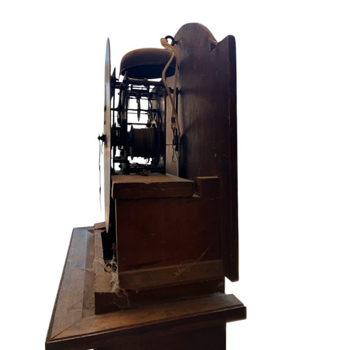 1 - Cork interest - 19th century white dial long cased clock in inlaid mahogany case by Samuel Hynes, Co... 