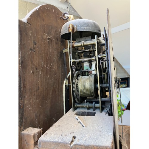 1 - Cork interest - 19th century white dial long cased clock in inlaid mahogany case by Samuel Hynes, Co... 