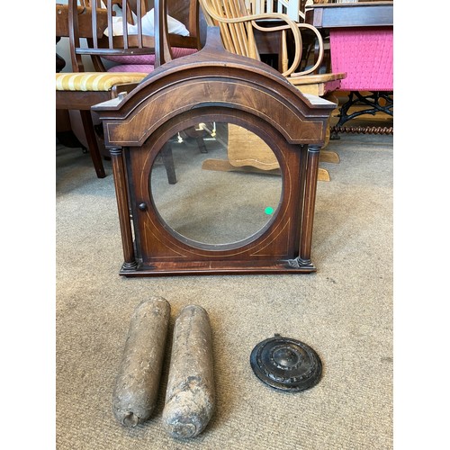 1 - Cork interest - 19th century white dial long cased clock in inlaid mahogany case by Samuel Hynes, Co... 