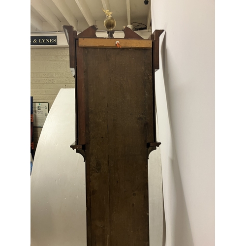 120 - An 18th century Irish long cased clock by Phil Glasco, Dublin having arched brass dial and inlaid ma... 