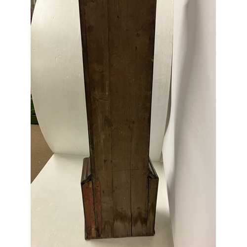 120 - An 18th century Irish long cased clock by Phil Glasco, Dublin having arched brass dial and inlaid ma... 
