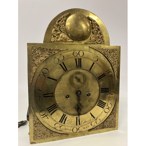 120 - An 18th century Irish long cased clock by Phil Glasco, Dublin having arched brass dial and inlaid ma... 