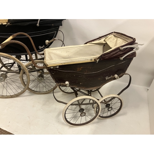 12 - Two old Royal prams.