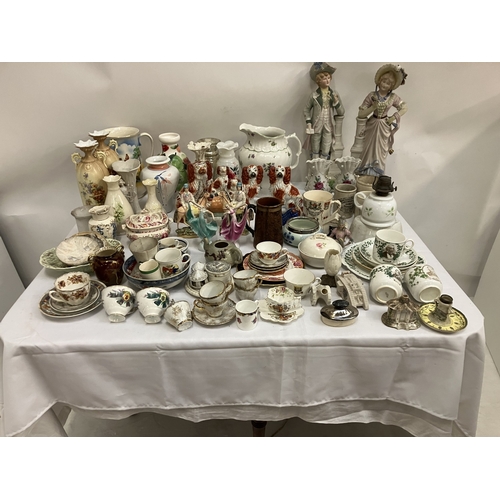16 - Large quantity of chinaware to incl. Staffordshire pieces, large figures, etc.