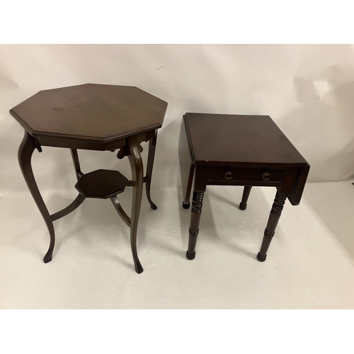 25 - Two mahogany occasional tables.