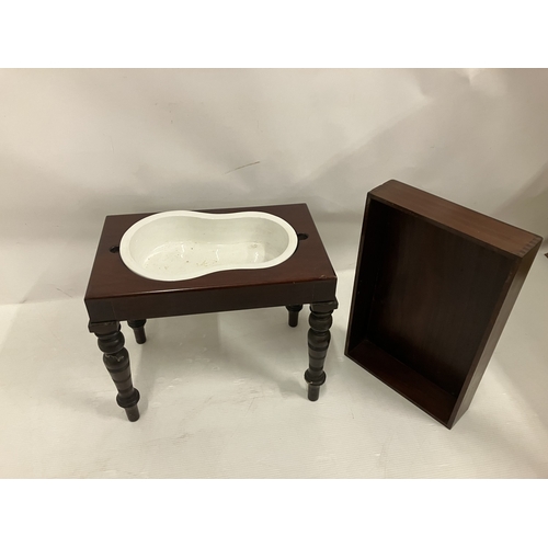 44 - Victorian mahogany bidet.