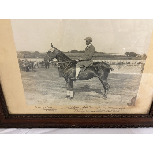 5 - Interesting framed photograph - J. Desmond owner on Garry Hesta, Master Srelane Hounds.