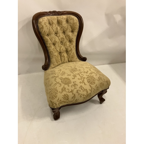 56 - Two Victorian drawing room chairs.