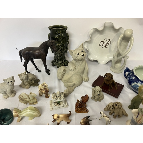 59 - Lot of china ware - Stephen Pearse plaque, etc. AF