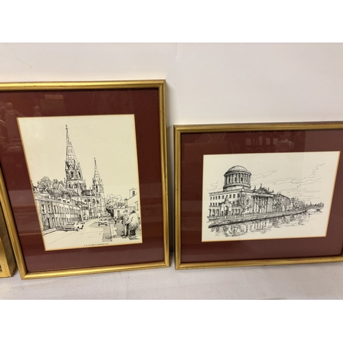 6 - A set of 5 framed Cork scenes.