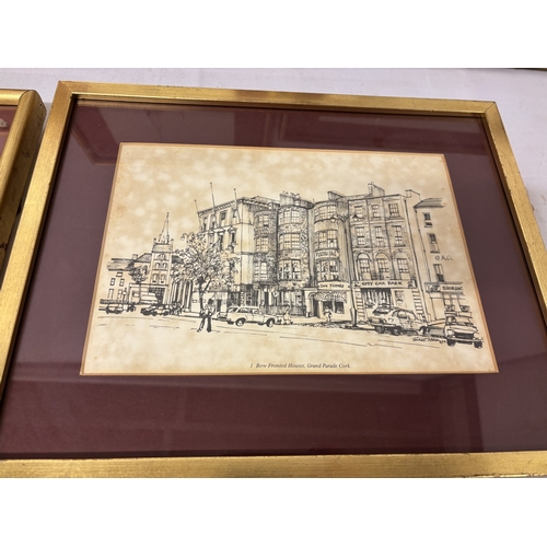 6 - A set of 5 framed Cork scenes.