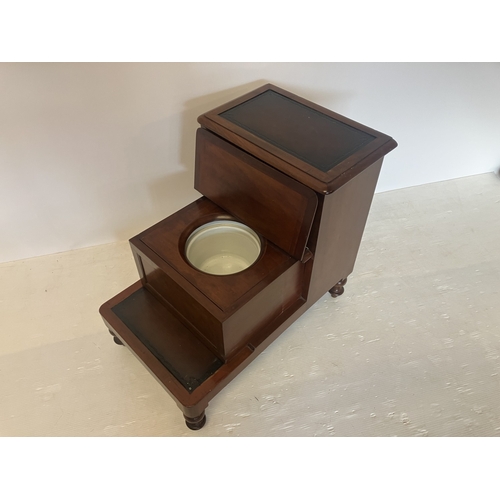 78 - Victorian mahogany bedside steps/commode.