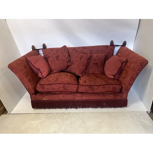 82 - Large Knole style drawing room couch.
