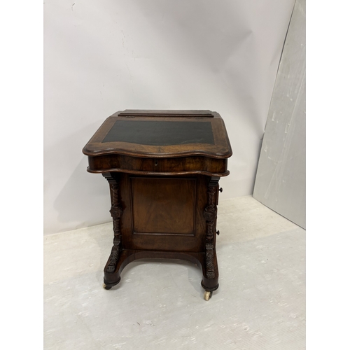 87 - Victorian davenport desk fitted with real & dummy drawers.