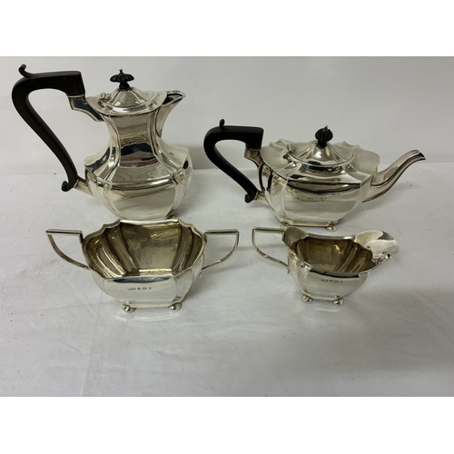 Four piece English silver tea & coffee service, Birmingham 1910 by J ...