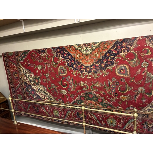 A large old drawing room rug. 397cm x 300cm approx. AF
