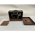 Singer sewing machine, nicely cased.