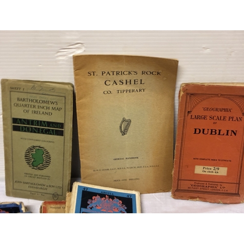 Large collection of old maps - Irish & England interest.