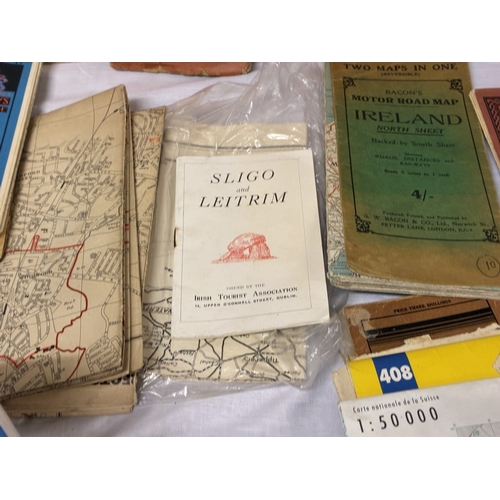 Large collection of old maps - Irish & England interest.