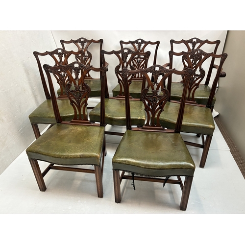 A good set of antique chippendale design mahogany dining chairs ...