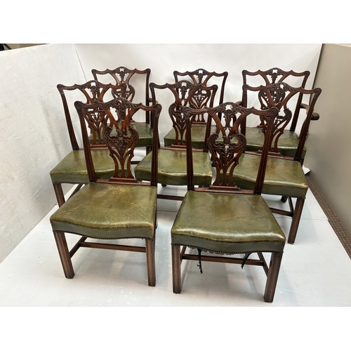 A good set of antique chippendale design mahogany dining chairs ...