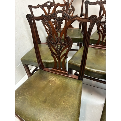 A good set of antique chippendale design mahogany dining chairs ...