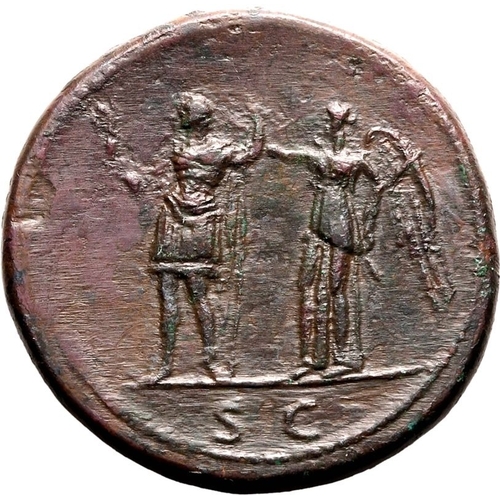 100 - Good Very Fine; boasting a remarkable portrait of Domitian | ROMAN EMPIRE. Domitian. Bronze sesterti... 