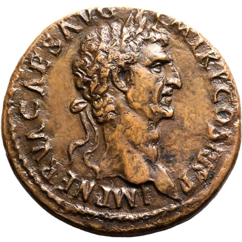 112 - Extremely Fine; boasting a portrait of marvellous style and 'Tiber' patina | ROMAN EMPIRE. Nerva. Br... 