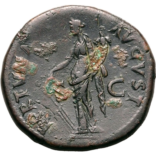 113 - Very Fine; deposits to rev | ROMAN EMPIRE. Nerva. Bronze sestertius, AD 97. Rome. Obv: IMP NERVA CAE... 