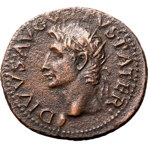 12 - Good Very Fine | ROMAN EMPIRE. Divus Augustus. Bronze as, AD 34-37. Rome. Obv: DIVVS AVGVSTVS PATER,... 