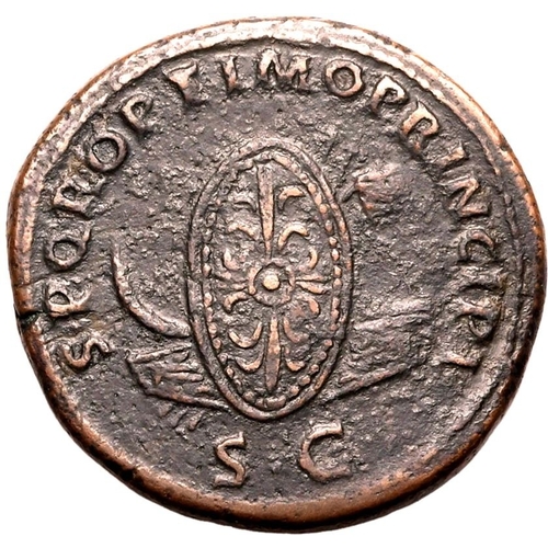 120 - Very Fine | ROMAN EMPIRE. Trajan. Bronze as, AD 104-107. Rome. Obv: IMP CAES NERVAE TRAIANO AVG GER ... 