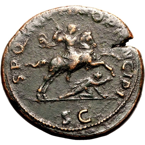 121 - Very Fine | ROMAN EMPIRE. Trajan. Bronze sestertius, AD 104-107. Rome. Obv: IMP CAES NERVAE TRAIANO ... 