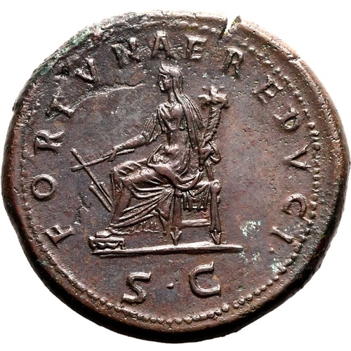 129 - Extremely Fine; a splendid example, beautifully centred on the flan | ROMAN EMPIRE. Trajan. Bronze s... 