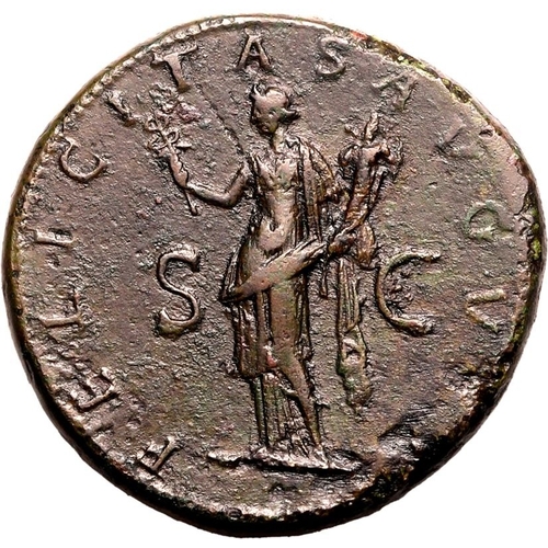 131 - Good Very Fine; pleasant brown patina, fine portrait | ROMAN EMPIRE. Trajan. Bronze sestertius, AD 1... 