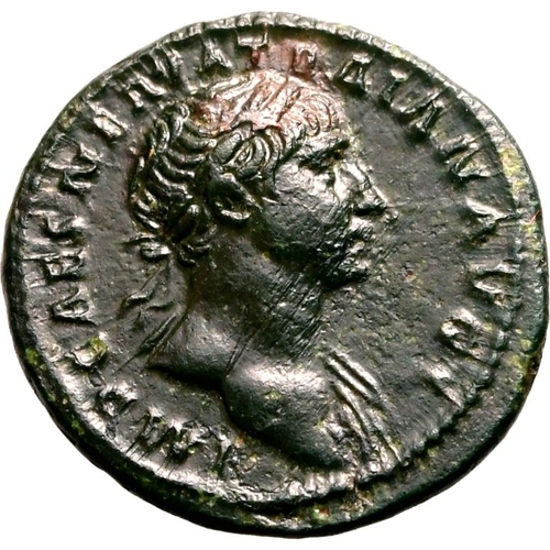 132 - About Extremeley Fine; minor scratches to obv., otherwise an attractive example | ROMAN EMPIRE. Traj... 