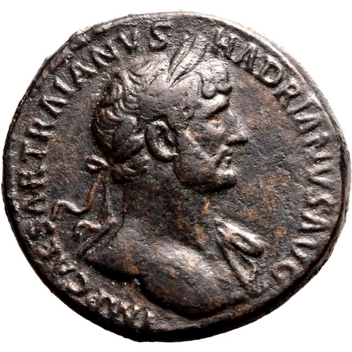 139 - Very Fine | ROMAN EMPIRE. Hadrian. Bronze sestertius, AD 118. Rome. Obv: IMP CAESAR TRAIANVS HADRIAN... 