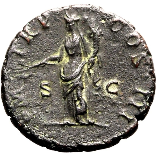 147 - About Good Very Fine | ROMAN EMPIRE. Hadrian. Bronze as, AD 121-123. Rome. Obv: IMP CAESAR TRAIAN HA... 