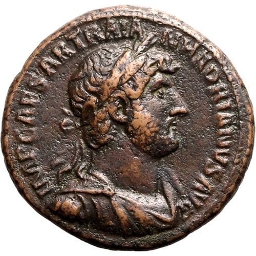 148 - About Good Very Fine | ROMAN EMPIRE. Hadrian. Bronze as, AD 121-123. Rome. Obv: IMP CAESAR TRAIAN HA... 