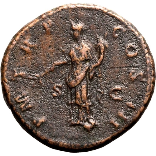 148 - About Good Very Fine | ROMAN EMPIRE. Hadrian. Bronze as, AD 121-123. Rome. Obv: IMP CAESAR TRAIAN HA... 